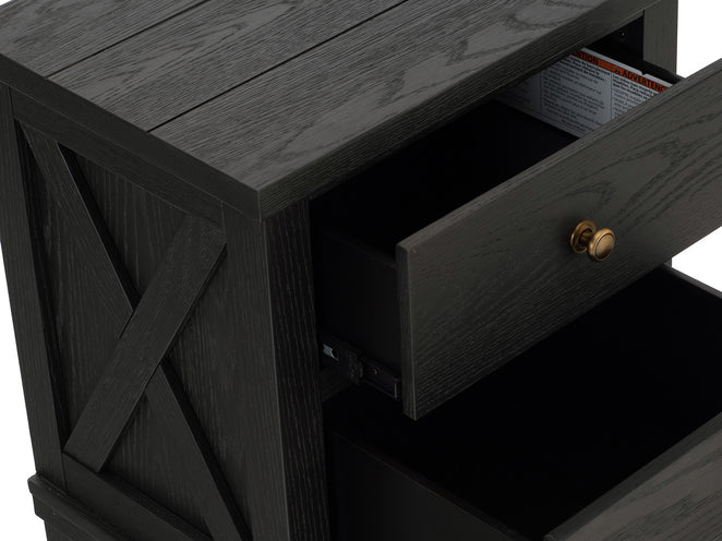 Flat Iron 2-Drawer Nightstand